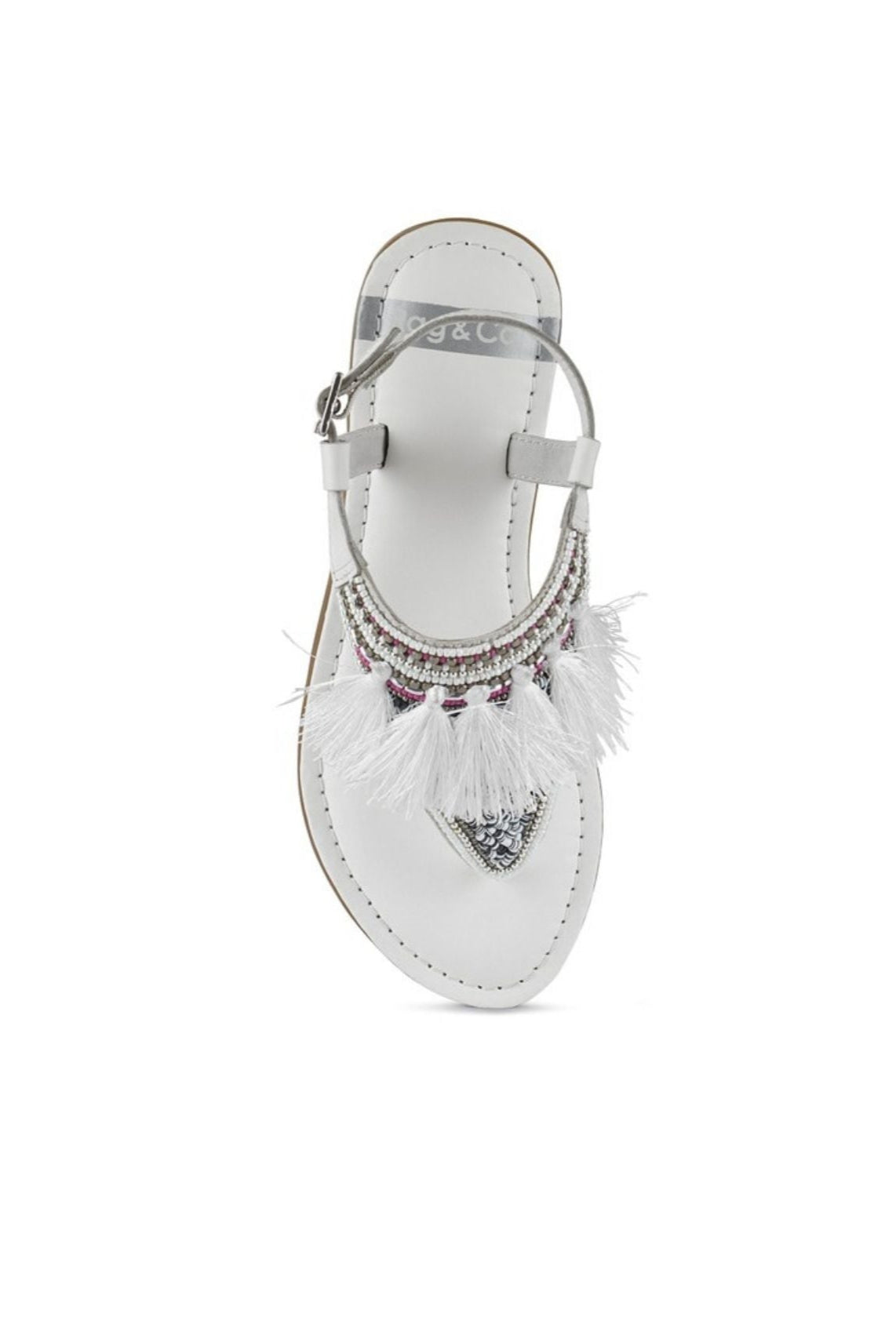 Risha Genuine Leather Tassel Sandals