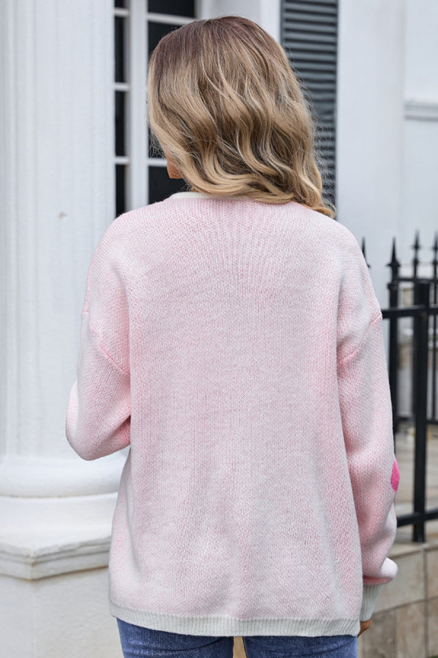 Open Front Flower Cardigan