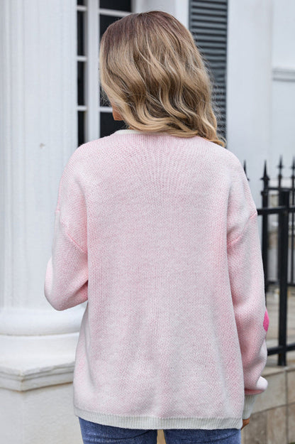 Open Front Flower Cardigan