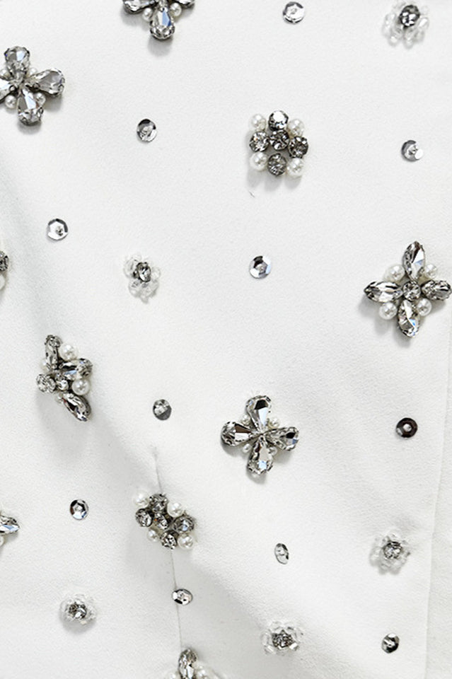 Crystal Cape Sleeve Maxi Dress