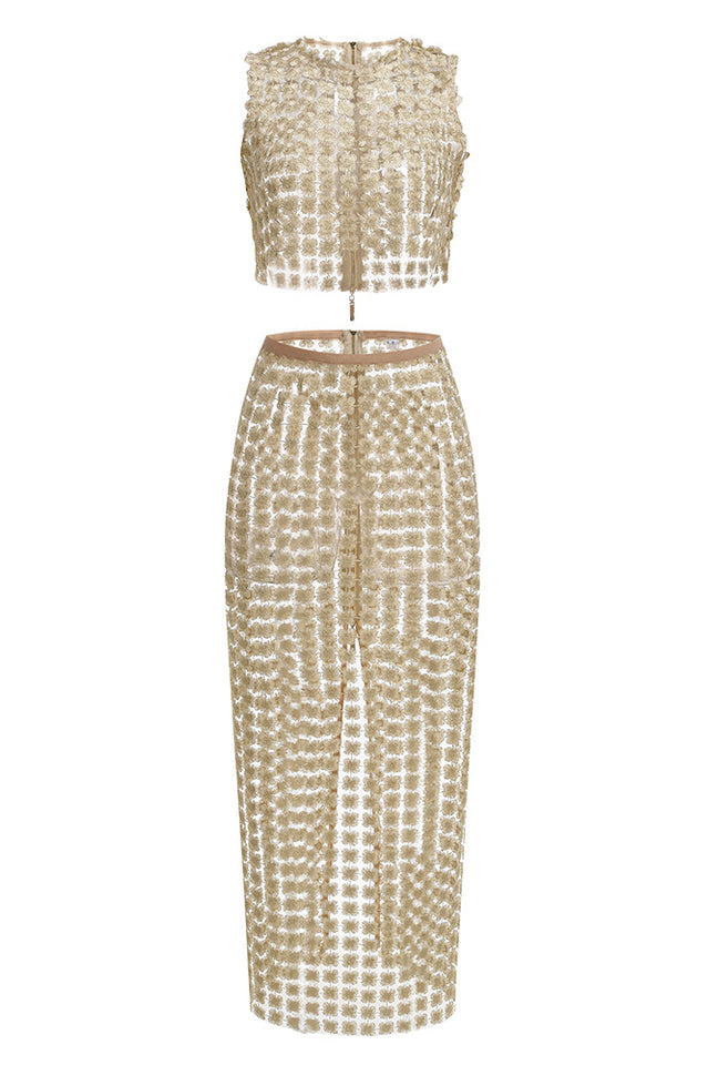 Saia Champagne Crochet Set