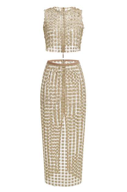 Saia Champagne Crochet Set