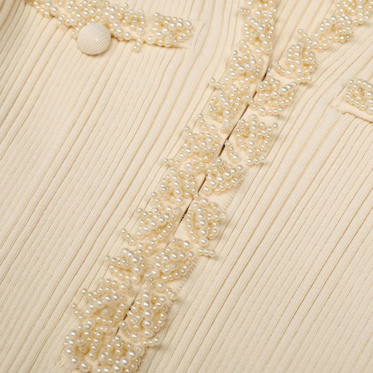 GRISELLE Knit Long Sleeve Crystals Maxi Bodycon Dress