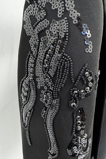 Kallie Sequin Embellished Blazer Mini Dress