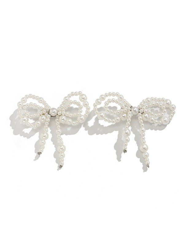 Irregularity Bow-Embellished Shiny Anklets