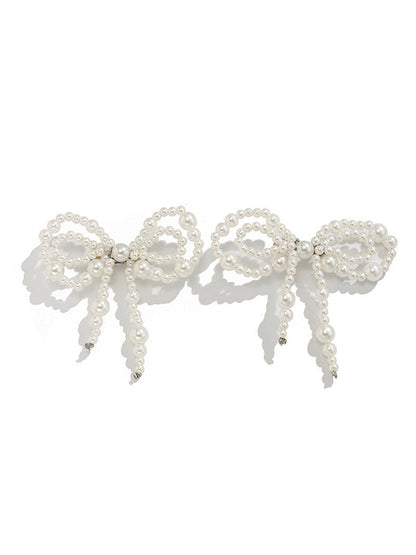 Irregularity Bow-Embellished Shiny Anklets