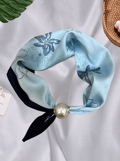 Printed Split-Joint Shawl&Scarf BLUE One_size