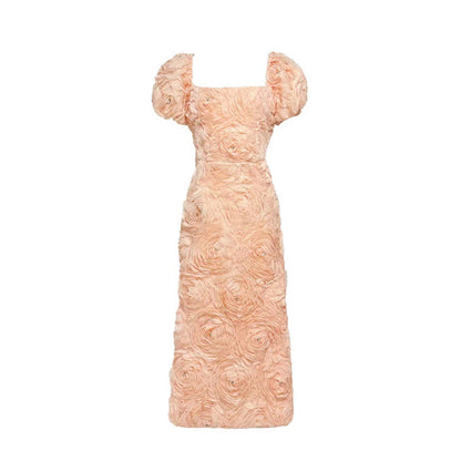 Molly Floral Applique Midi Dress