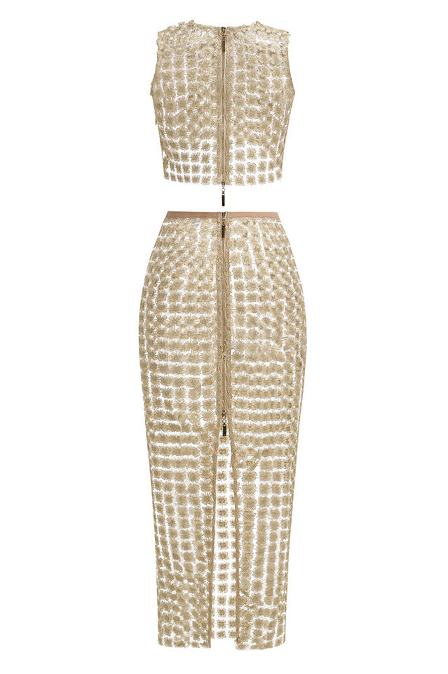 Saia Champagne Crochet Set