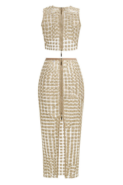 Saia Champagne Crochet Set