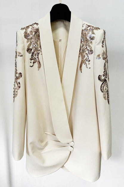 Kallie Sequin Embellished Blazer Mini Dress