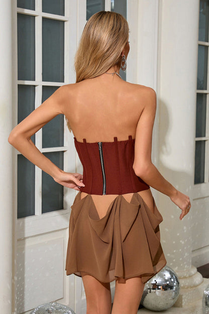 Electric Rose Corset Skirt Set