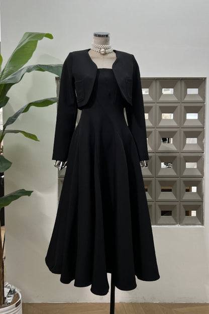 Cora Cropped Jacket + Midi Dress Set