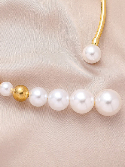 Asymmetric Beaded Geometric Dainty Necklace Necklaces Accessories