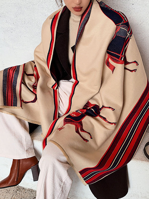 Châle et écharpe originaux à imprimé dessin animé 