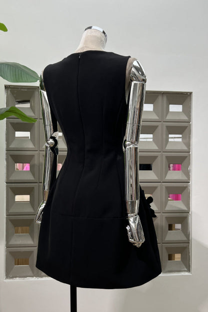 Bertina Floral Applique Mini Dress