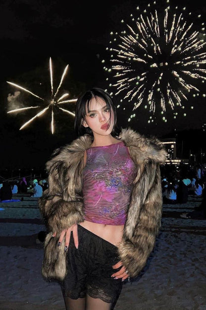 Hotfix Backless Mesh Top