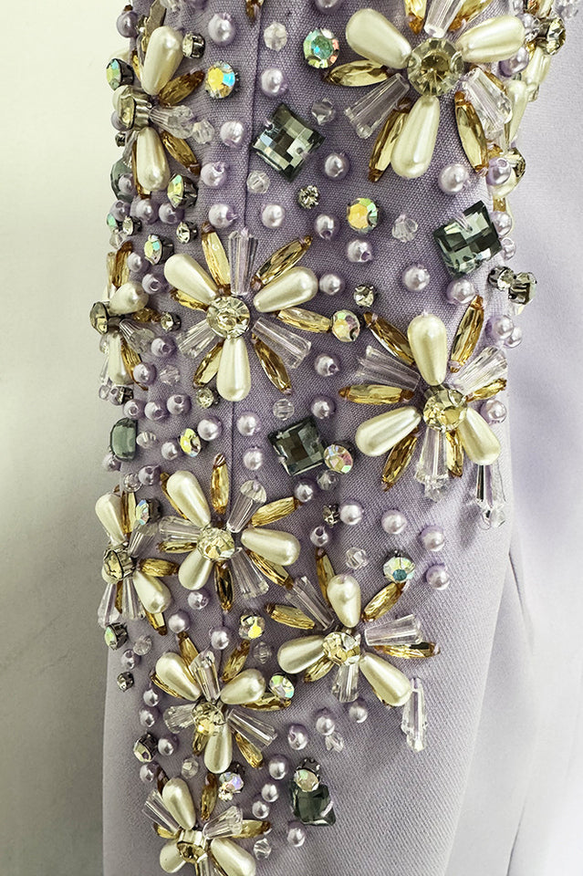 Abigail Embellished V-Neck Maxi Dress