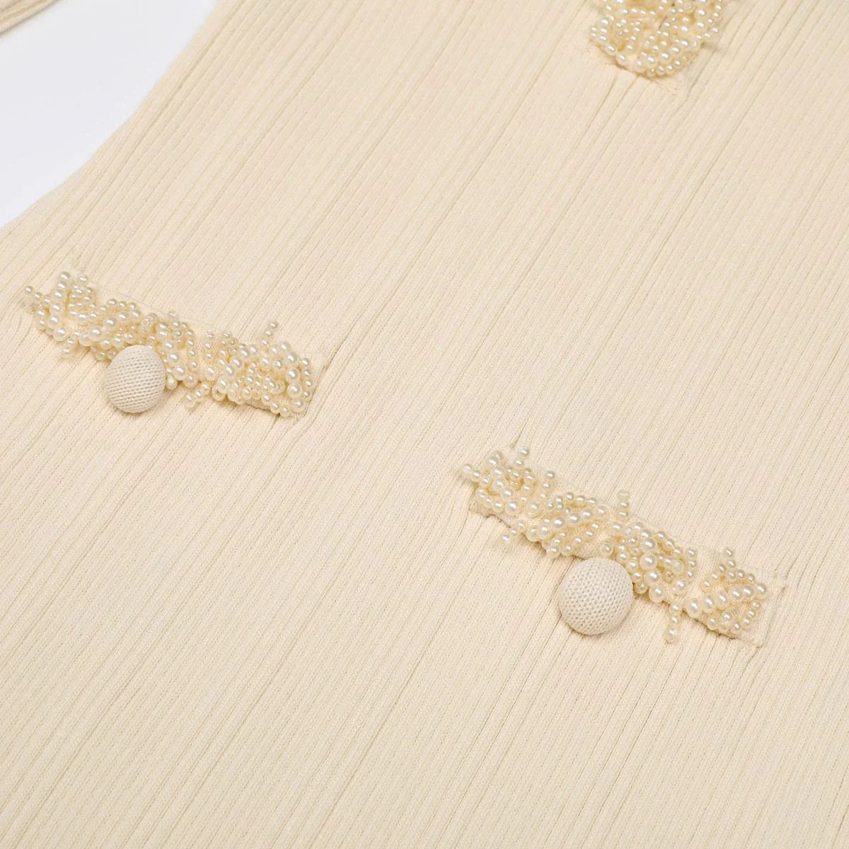 GRISELLE Knit Long Sleeve Crystals Maxi Bodycon Dress