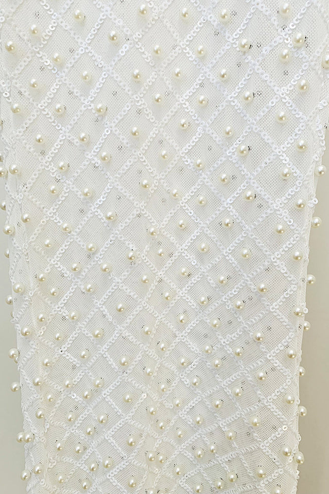 Ossie Pearl Embellished Cutout Blazer Set