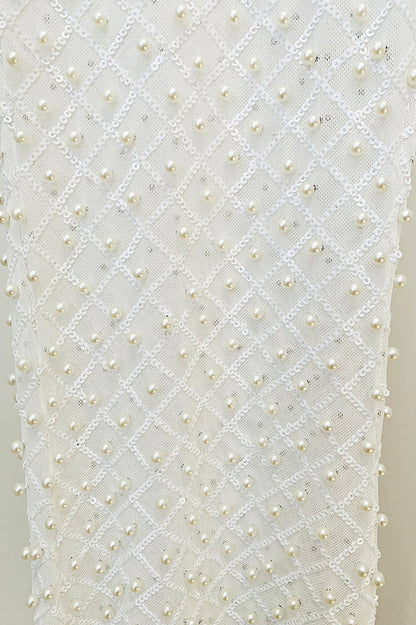 Ossie Pearl Embellished Cutout Blazer Set