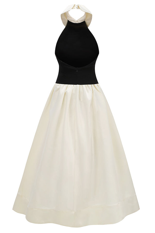 Spiral Lapel leeveless Maxi Dress