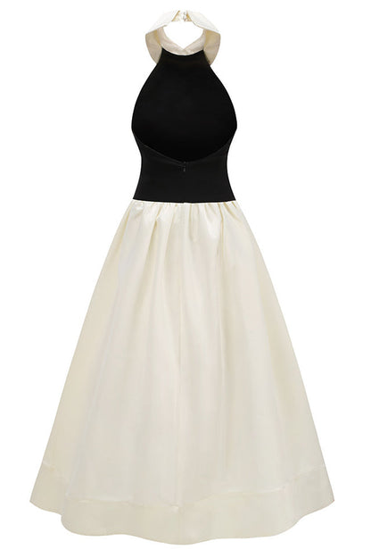 Spiral Lapel leeveless Maxi Dress