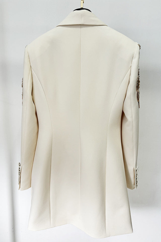 Kallie Sequin Embellished Blazer Mini Dress