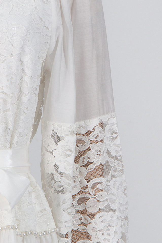 Quenna Lace Panel Midi Dress