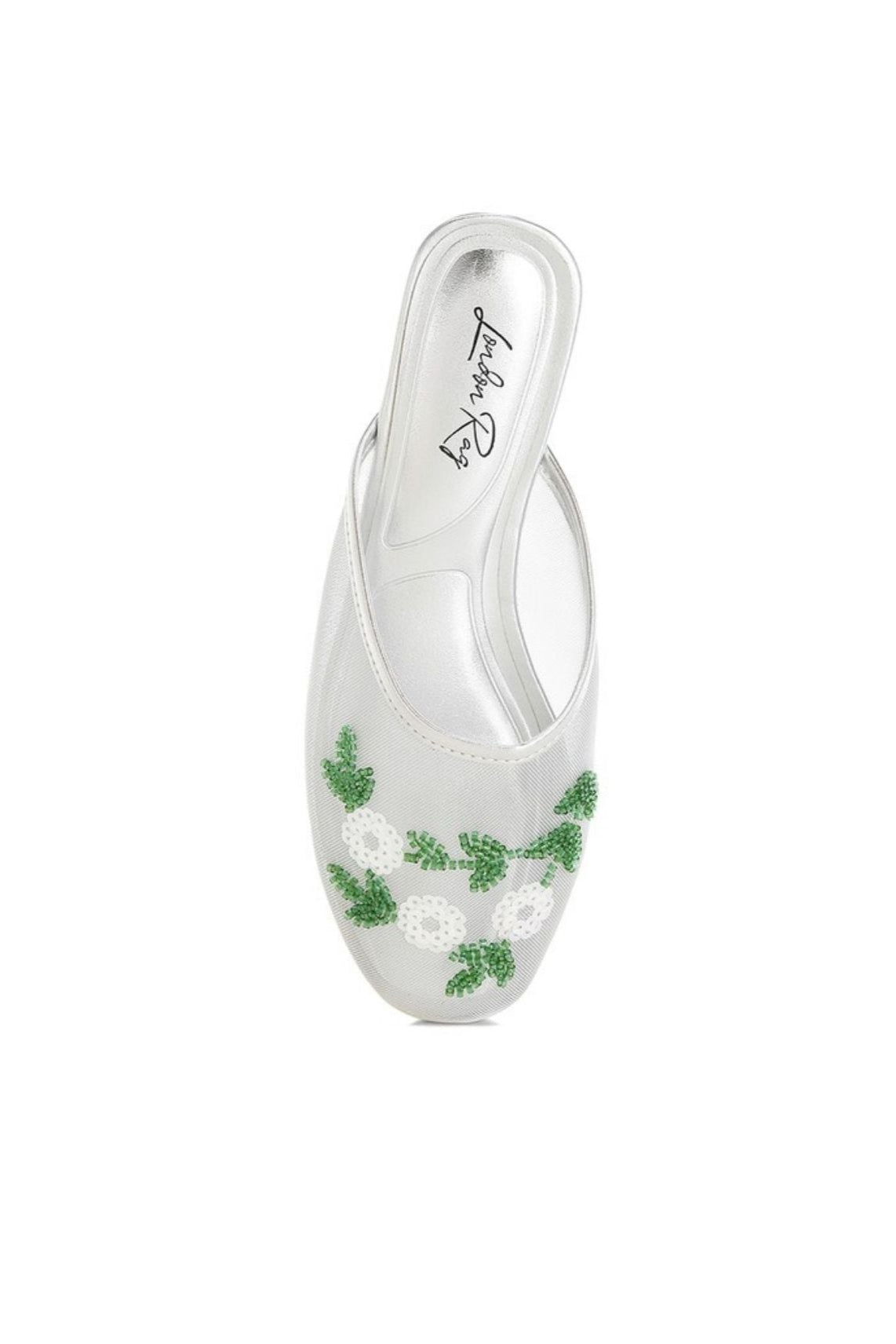 Nahra Mesh Sequin Beaded Mules