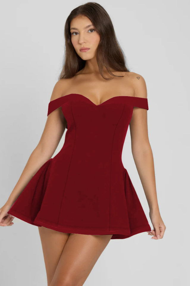 Ramona Contrast Corset Babydoll Mini Dress