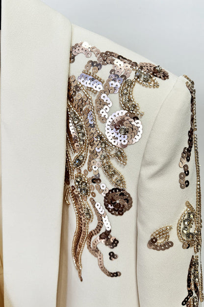 Kallie Sequin Embellished Blazer Mini Dress