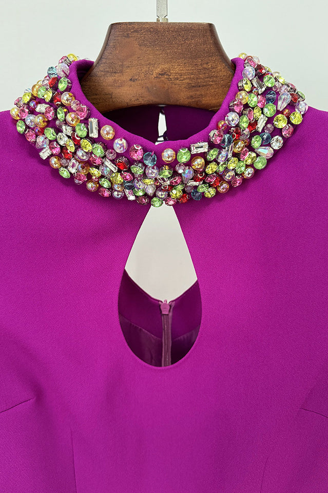 Laksha Cape Sleeve Cutout Maxi Dress