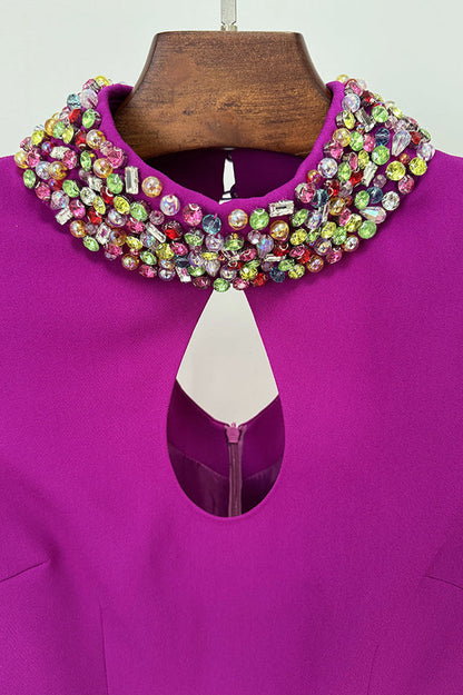 Laksha Cape Sleeve Cutout Maxi Dress