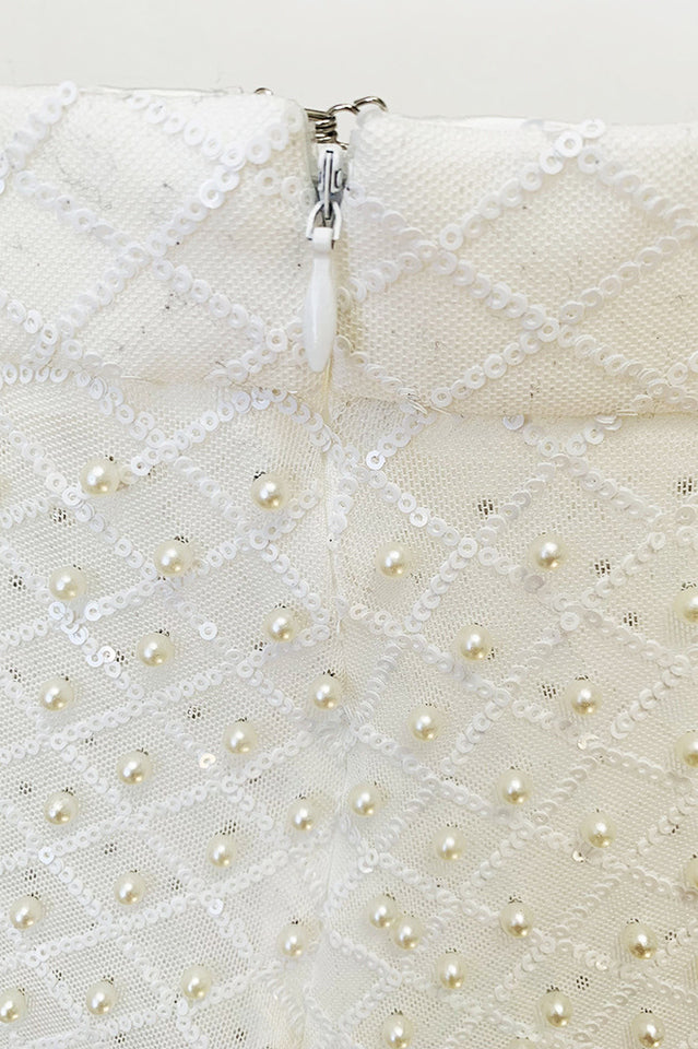 Ossie Pearl Embellished Cutout Blazer Set