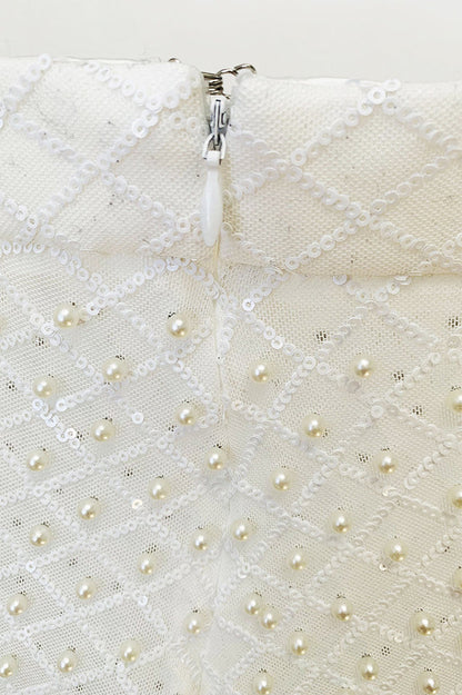 Ossie Pearl Embellished Cutout Blazer Set