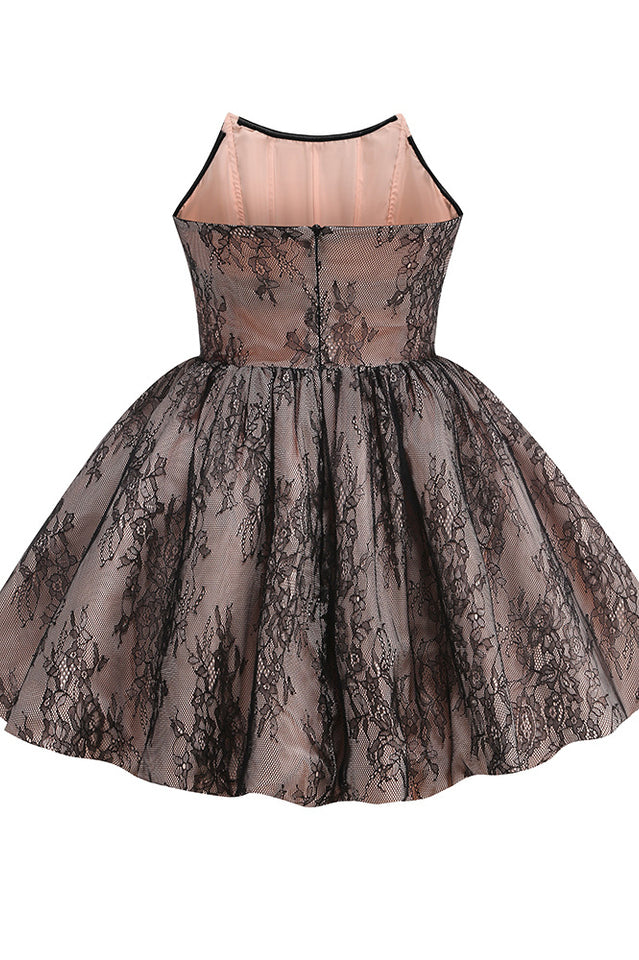 Elizabeth Strapless Lace Puff Dress