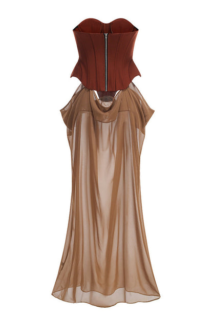 Ardelis Strapless Corset Lace Up Dress