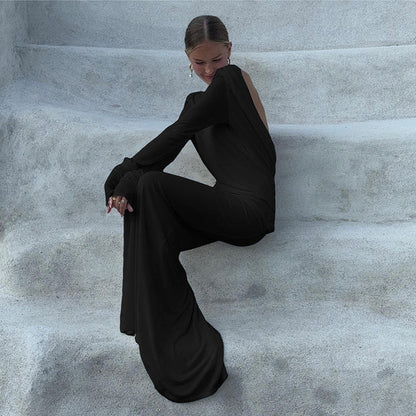 Quintina Plunging Back Maxi Dress