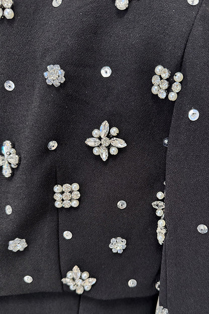 Crystal Cape Sleeve Maxi Dress