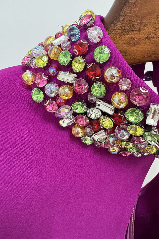 Laksha Cape Sleeve Cutout Maxi Dress