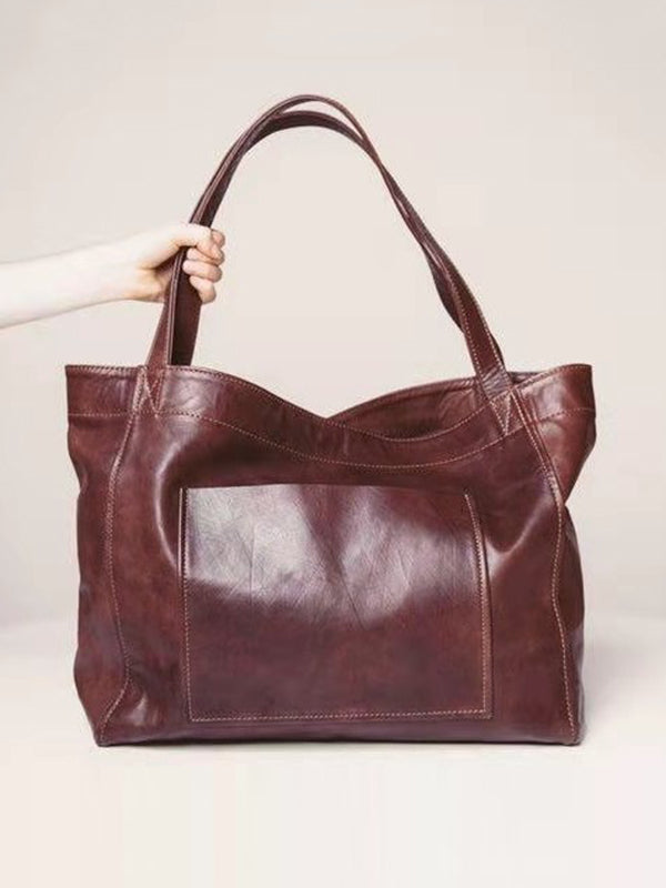 Geometric Split-Joint Bags Handbags DEEP BROWN One_size