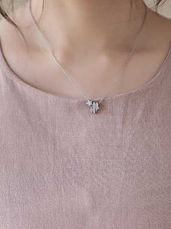 A-Linie Lockere einfarbige Midikleider mit Rundhalsausschnitt 