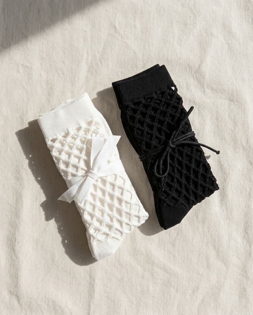 Bundled Pack, Midnight Lattice Fishnet Socks