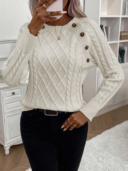 Betsy™ | Button-Detail Cable Jumper