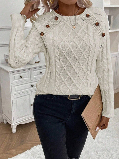 Betsy™ | Button-Detail Cable Jumper