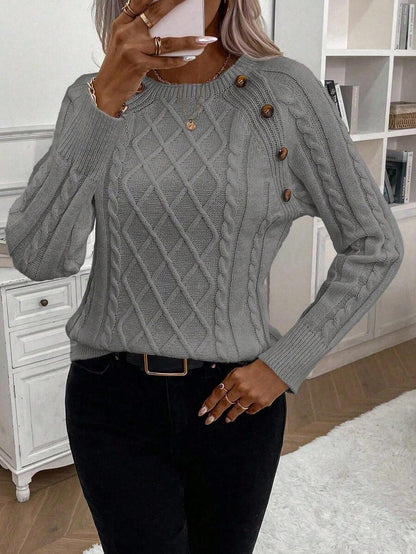 Betsy™ | Button-Detail Cable Jumper