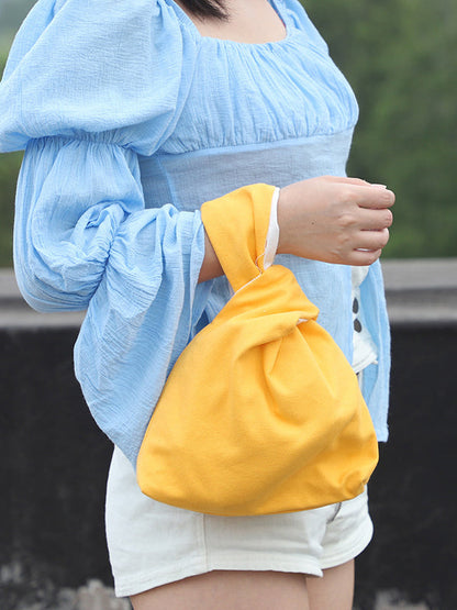 Solid Color Split-Joint Mini Bags