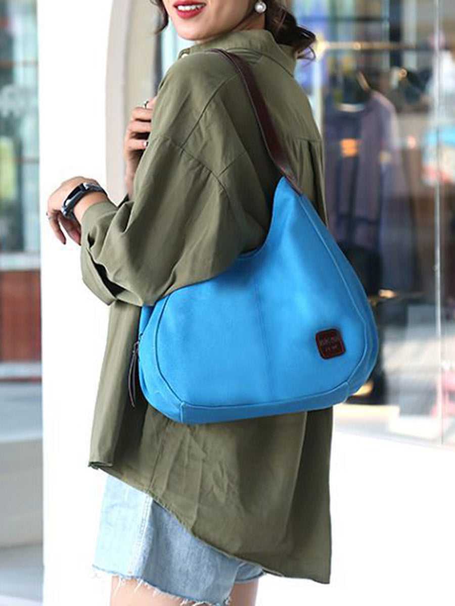 Casual Solid Color Shoulder Bag