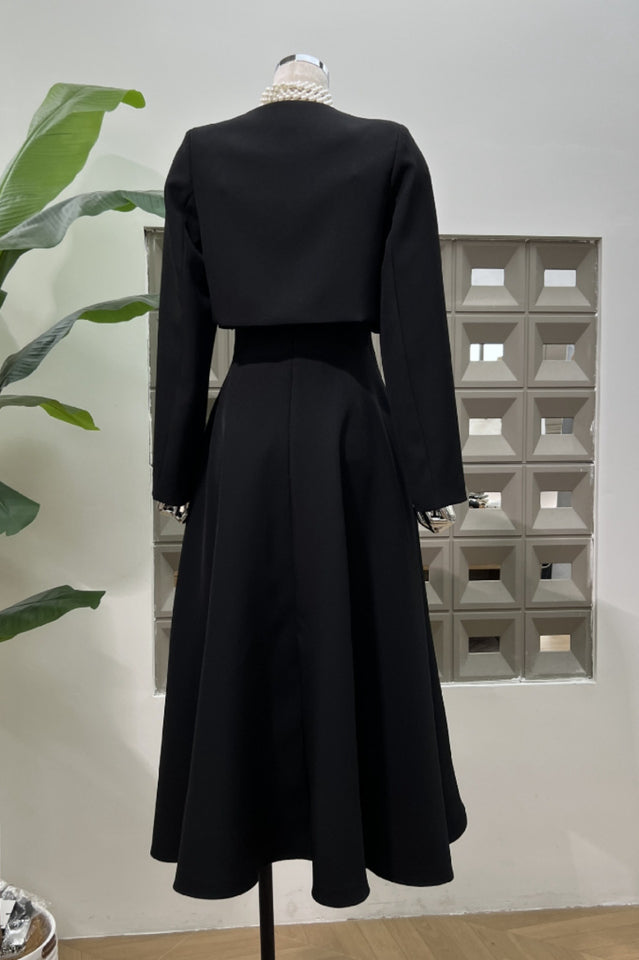 Cora Cropped Jacket + Midi Dress Set